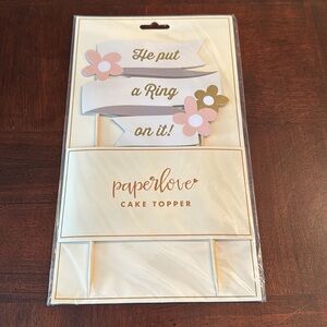He Put a Ring on it Party Engagement Bride cake Topper Wedding Decoration